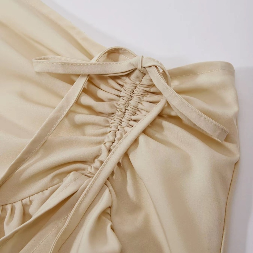 High Low Cream Ruffle Skirt - Picture 4 of 6